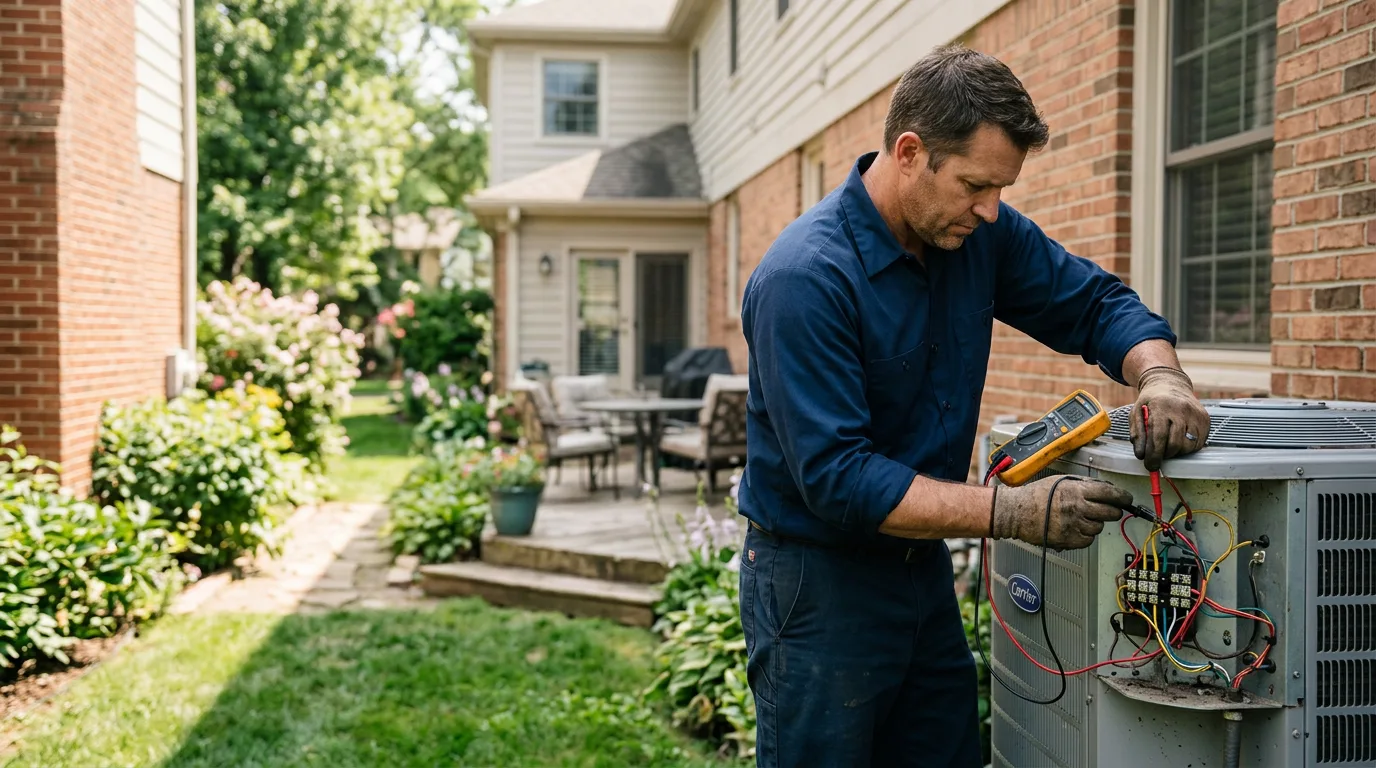 HVAC technician working near Lake George, MN